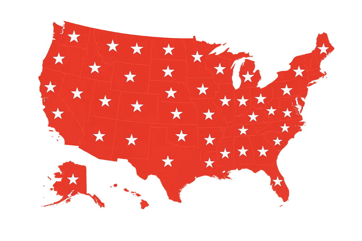 United States Service Areas Map